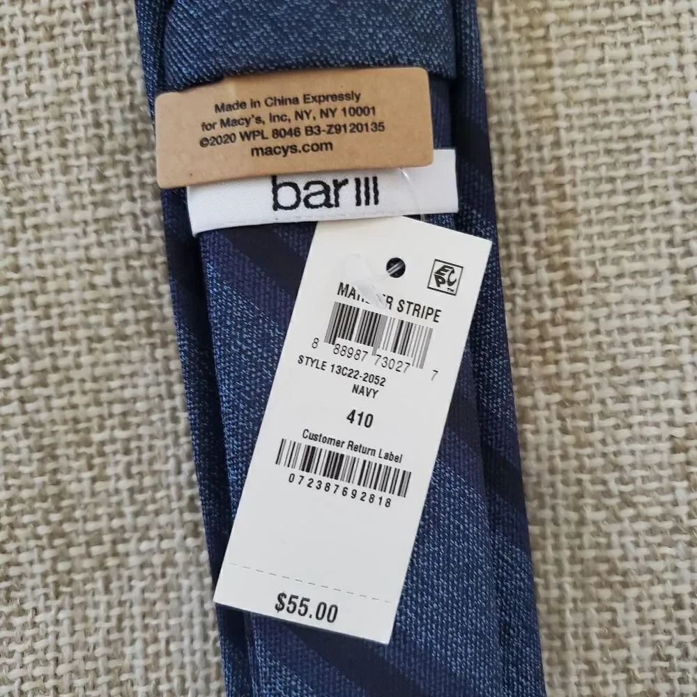 Bar III Marlier Skinny Striped Tie